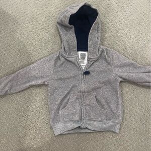 Carter's Heather Gray Fleece Kids Zip-Up Hoodie Jacket